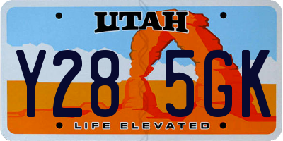 UT license plate Y285GK