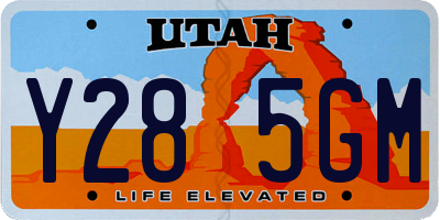 UT license plate Y285GM