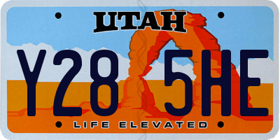 UT license plate Y285HE