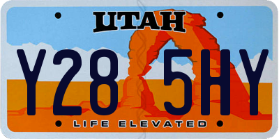 UT license plate Y285HY