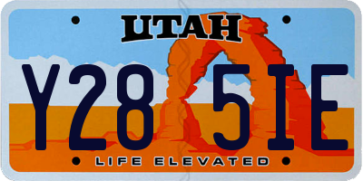 UT license plate Y285IE