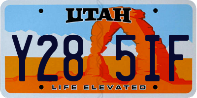 UT license plate Y285IF