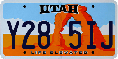 UT license plate Y285IJ