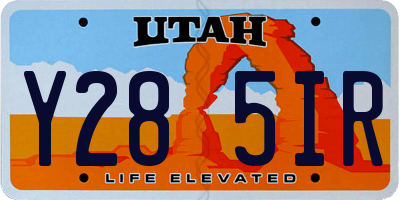 UT license plate Y285IR