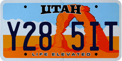 UT license plate Y285IT