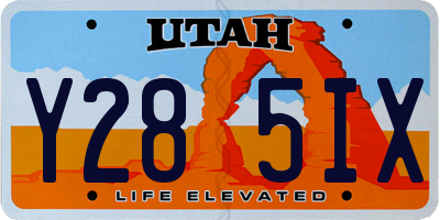 UT license plate Y285IX