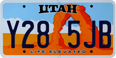UT license plate Y285JB