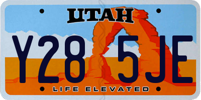 UT license plate Y285JE