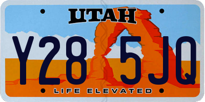 UT license plate Y285JQ