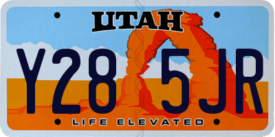 UT license plate Y285JR