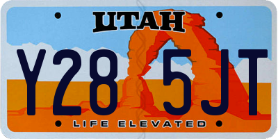 UT license plate Y285JT