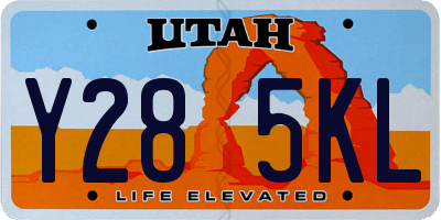 UT license plate Y285KL