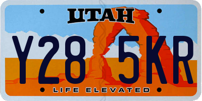 UT license plate Y285KR