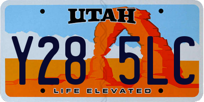 UT license plate Y285LC