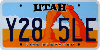 UT license plate Y285LE