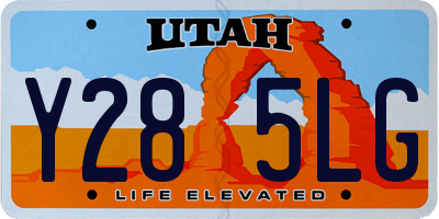 UT license plate Y285LG