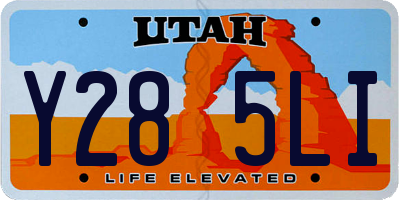 UT license plate Y285LI