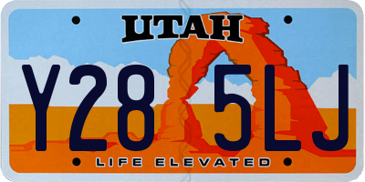 UT license plate Y285LJ