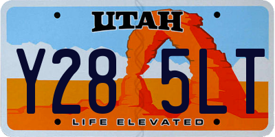 UT license plate Y285LT