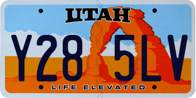 UT license plate Y285LV