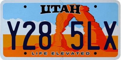 UT license plate Y285LX