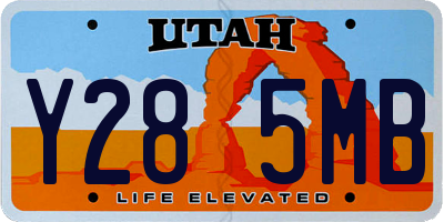 UT license plate Y285MB