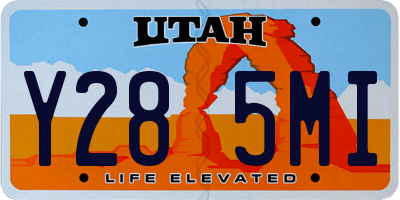 UT license plate Y285MI