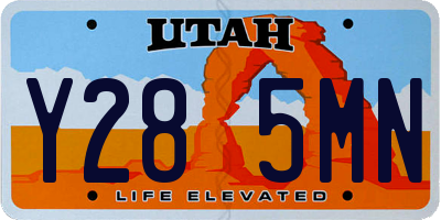 UT license plate Y285MN