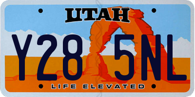 UT license plate Y285NL
