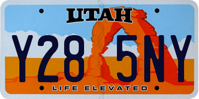 UT license plate Y285NY