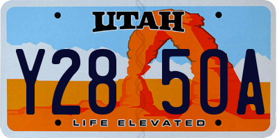 UT license plate Y285OA