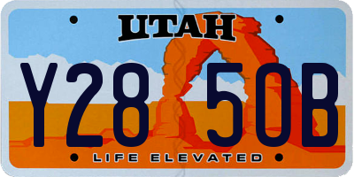 UT license plate Y285OB