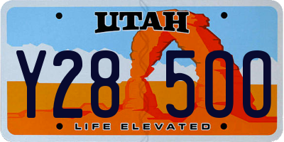 UT license plate Y285OO
