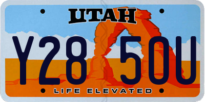 UT license plate Y285OU