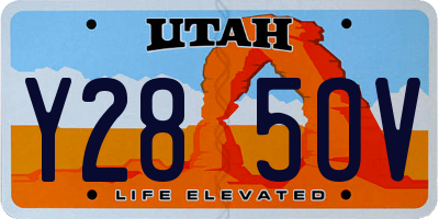 UT license plate Y285OV