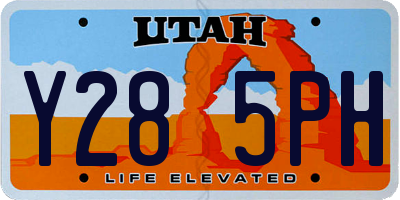 UT license plate Y285PH