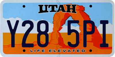 UT license plate Y285PI