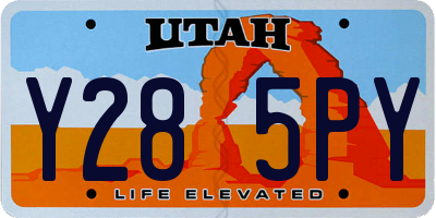UT license plate Y285PY