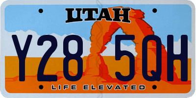 UT license plate Y285QH
