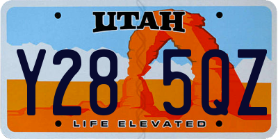 UT license plate Y285QZ