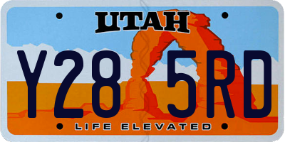 UT license plate Y285RD