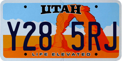 UT license plate Y285RJ