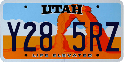 UT license plate Y285RZ