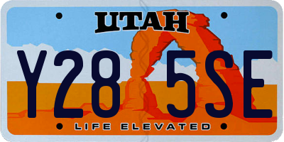 UT license plate Y285SE