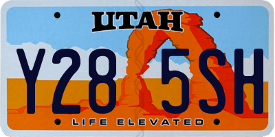 UT license plate Y285SH