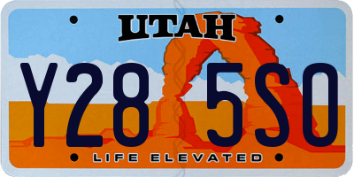 UT license plate Y285SO