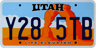 UT license plate Y285TB