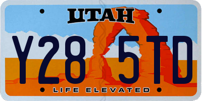 UT license plate Y285TD