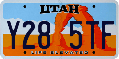 UT license plate Y285TF