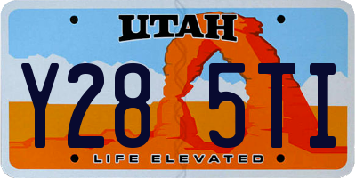 UT license plate Y285TI